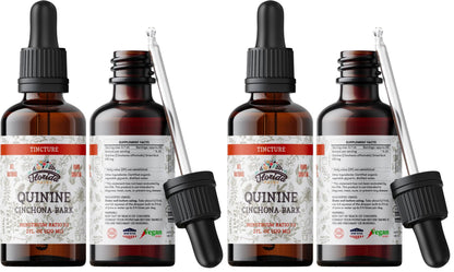 FLORIDA HERBS Quinine Tincture Extract - Quinine Liquid (Cinchona officinalis) 670 mg per Pack, 2 oz (Pack of 2) - Non-GMO, Gluten Free
