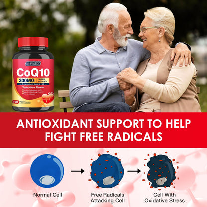 Quinovit CoQ10 300mg with PQQ & Shilajit - 120 Capsules | High Absorption