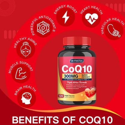 Quinovit CoQ10 300mg with PQQ & Shilajit - 120 Capsules | High Absorption