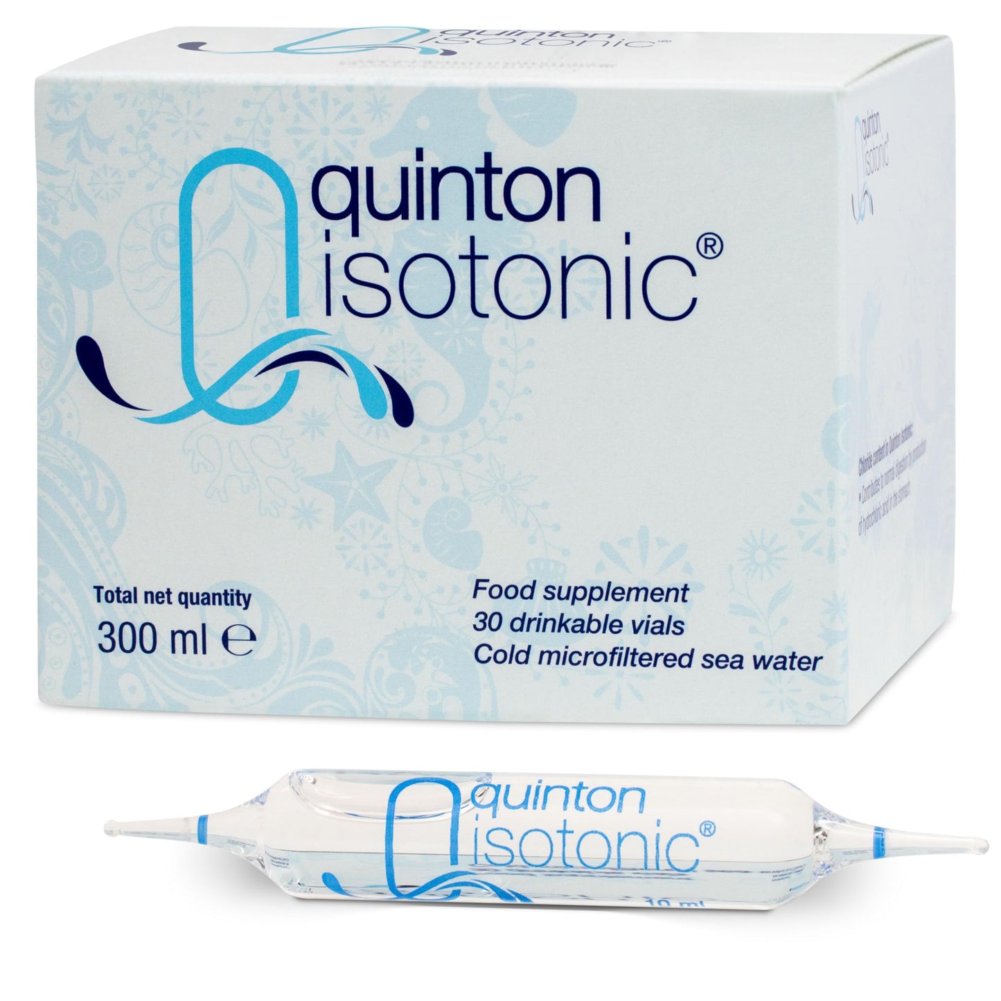 Quinton Isotonic Ampoules - 30 x 10ml | Ocean Mineral Solution by Quinton