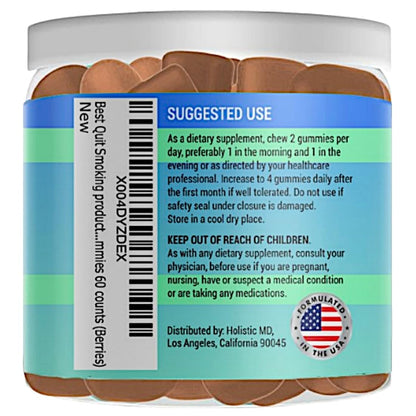 Best Quit Smoking products | Quit Vaping with 3 in 1 clinically studied Vernonia Cinerea St. John's Wort Ashwagandha | May help cut smoking | All-Natural | Sugar Free Gummies 60 counts (Berries)