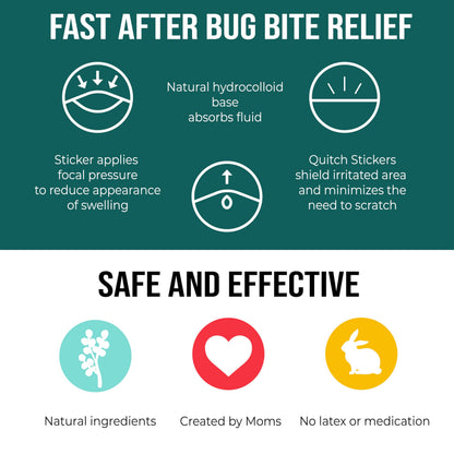 quitch Bug Bite Itch Relief Patch – FSA Eligible, Kid-Friendly Summer Camp Essential