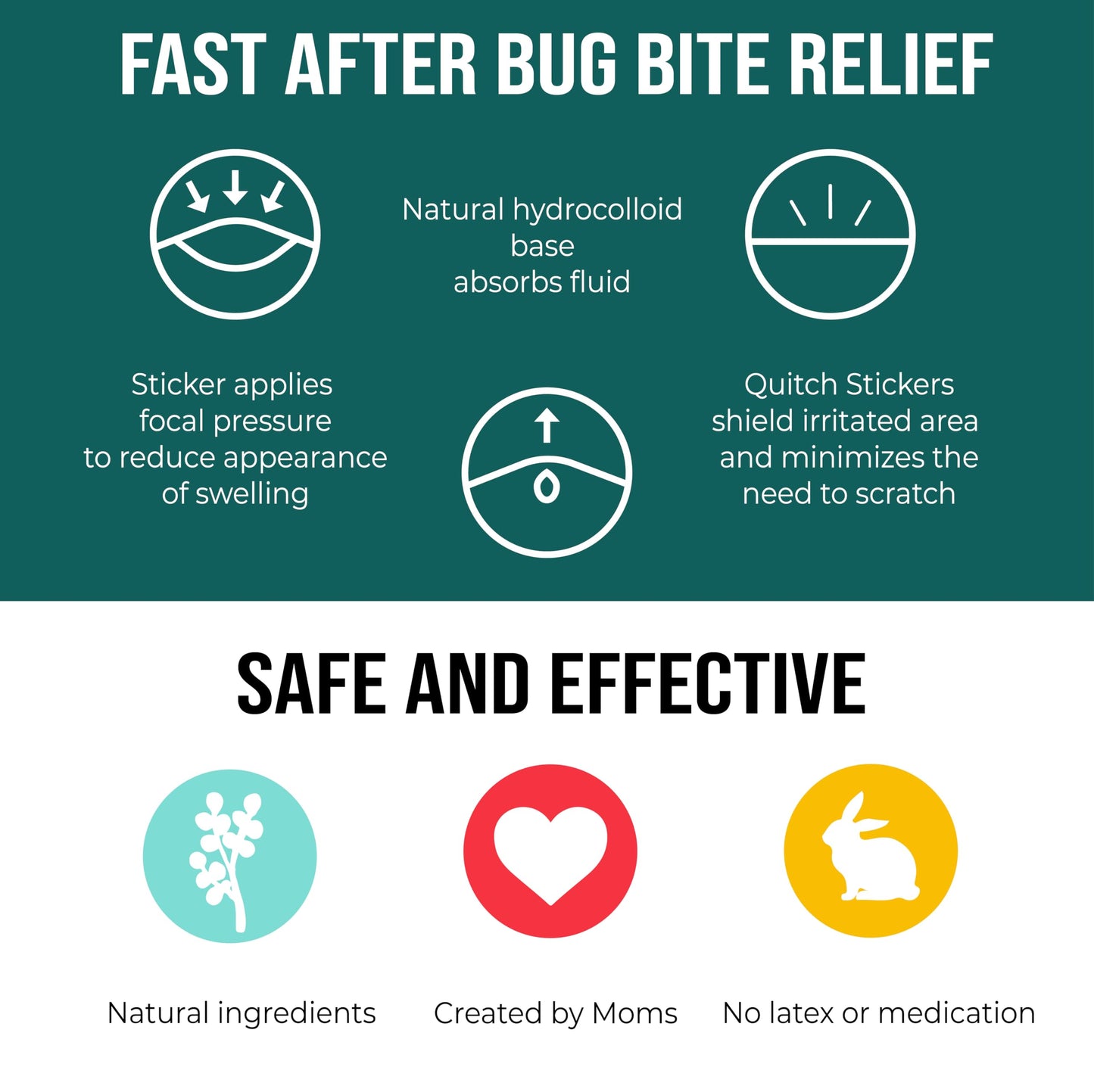 quitch Bug Bite Itch Relief Patch for Kids – Natural, Chemical-Free Mosquito Bite Relief