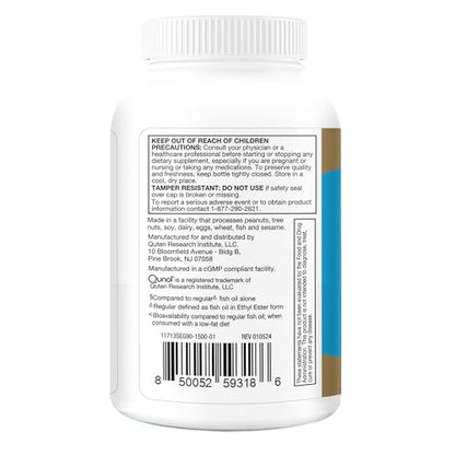 Qunol Advanced Omega-3 Krill & Fish Oil Complex – 10x Better Bioavailability, 250mg EPA & DHA, 90 Count