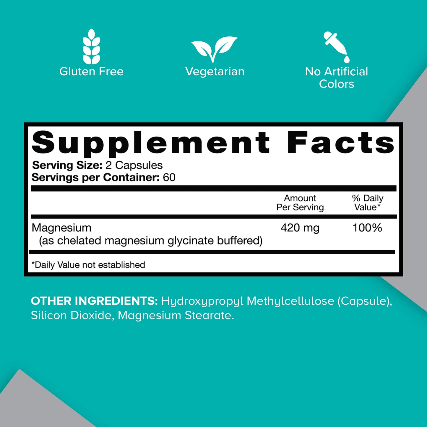 Qunol Magnesium Capsules 420mg – High Absorption, Extra Strength for Bone & Muscle Health (120 Count)