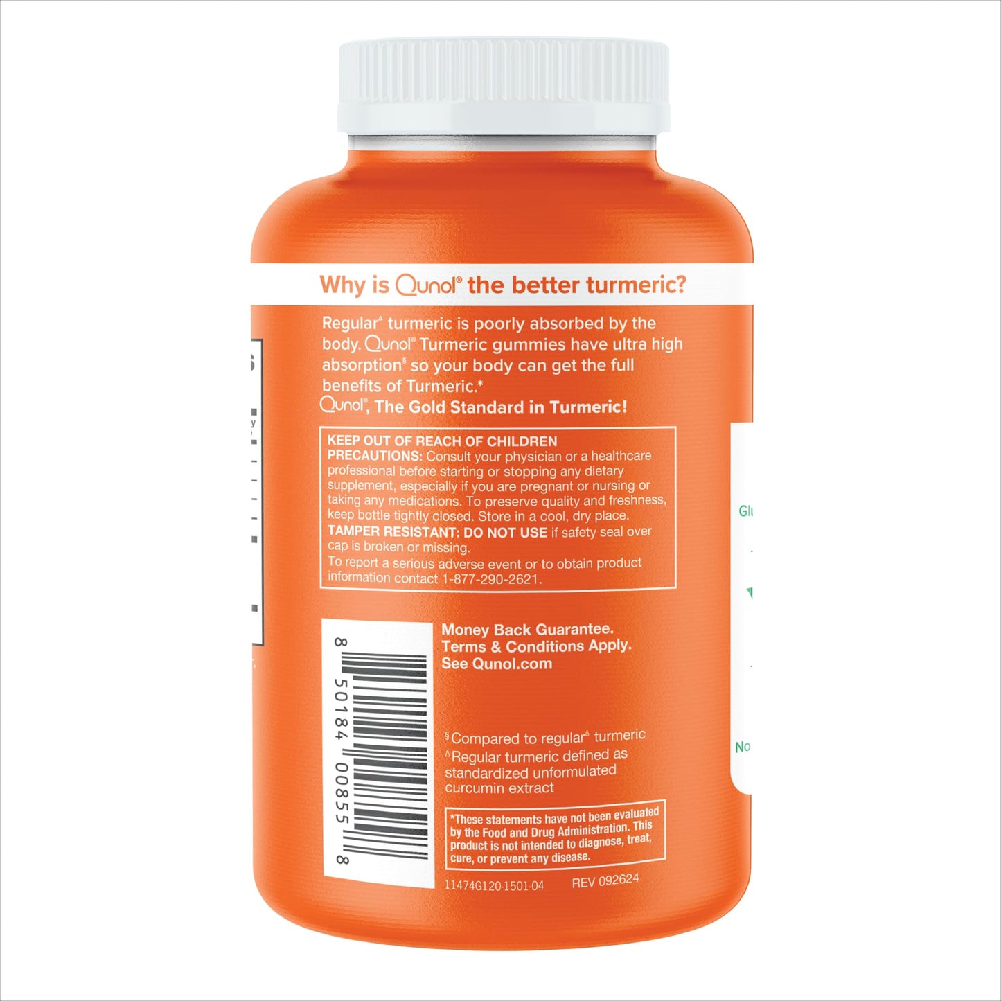 Qunol Turmeric Gummies - 500 mg Turmeric Curcumin | Joint Support, Ultra High Absorption | Vegan & Gluten Free - 120 Count