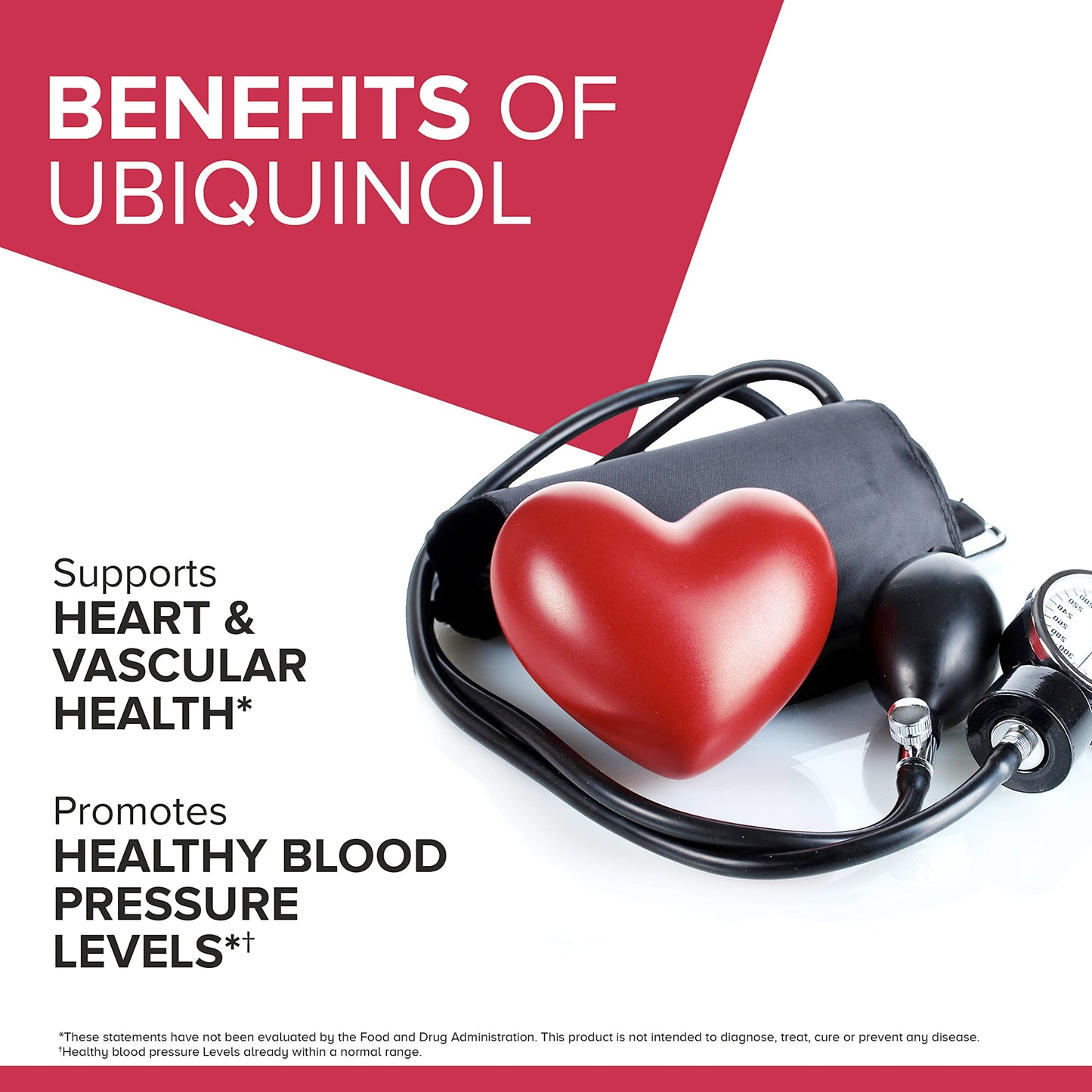 Qunol Ubiquinol CoQ10 100mg Softgels – Superior Absorption, Heart Health & Blood Pressure Support | 60 Count