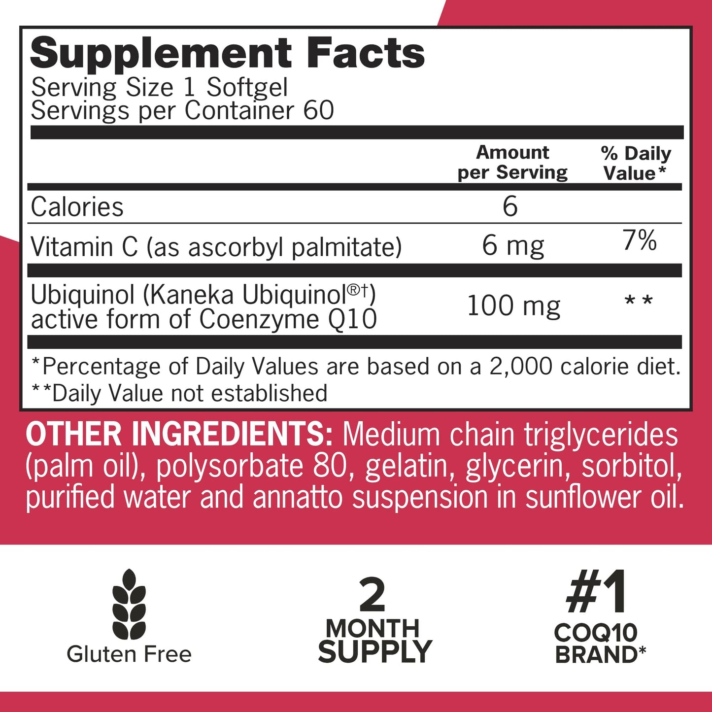 Qunol Ubiquinol CoQ10 100mg Softgels – Superior Absorption – 60 Count