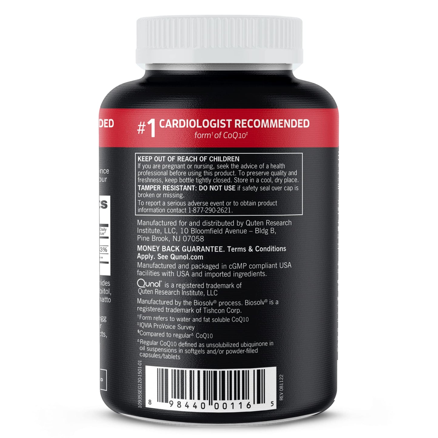 Qunol Ultra CoQ10 100mg | 3x Better Absorption | Water & Fat-Soluble CoQ10 | 240 Softgels
