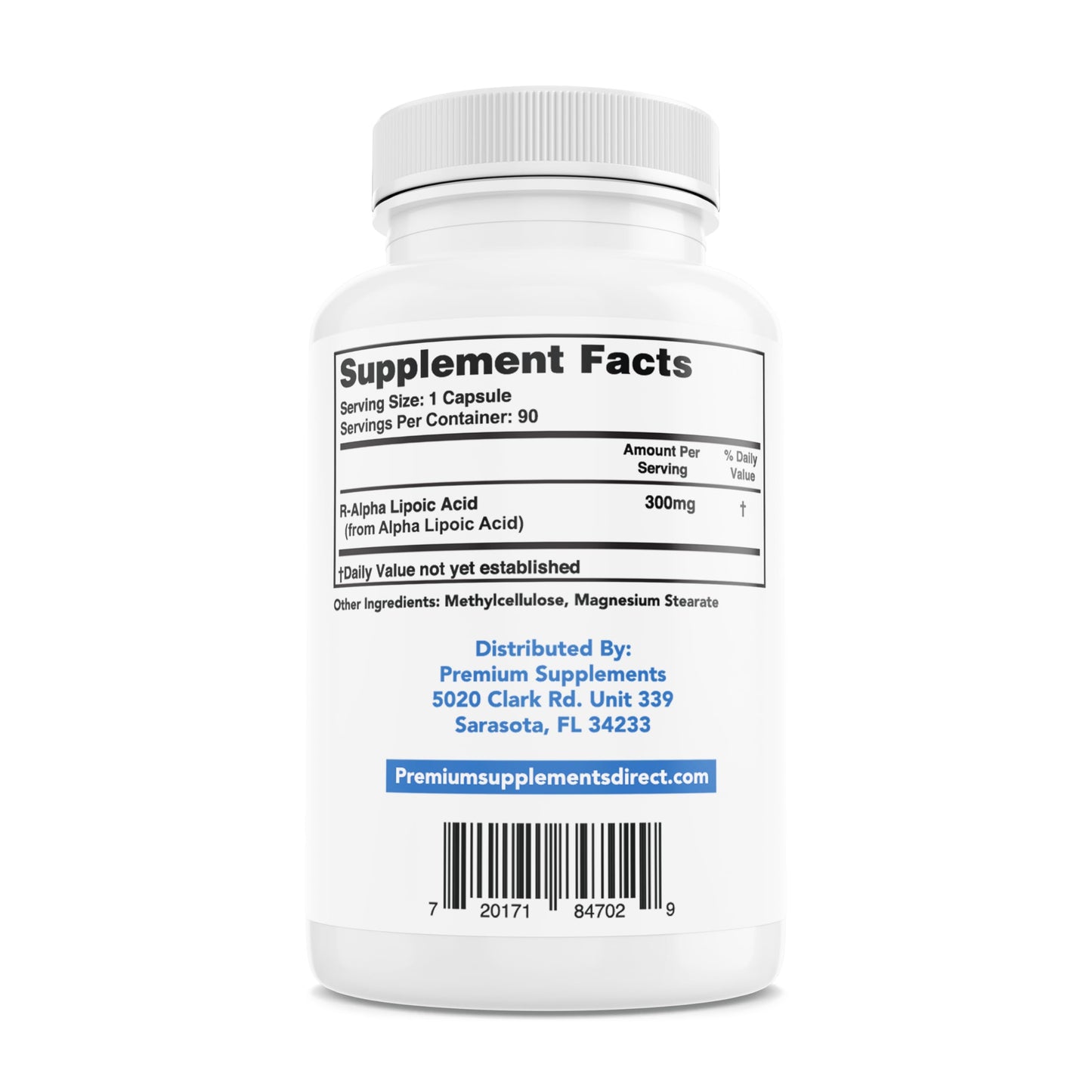R-Alpha Lipoic Acid 300mg | Pure R-Lipoic Acid, 90 Count | MAX Strength