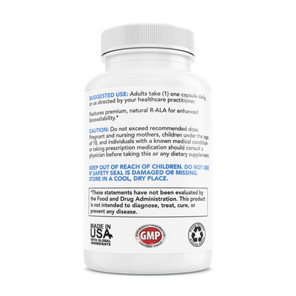 R-Alpha Lipoic Acid 300mg | Pure R-Lipoic Acid, 90 Count | MAX Strength