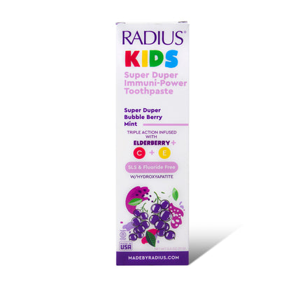 RADIUS Kids Immunity Toothpaste 3-Pack | Super Duper Bubble Berry Mint 2.5 oz