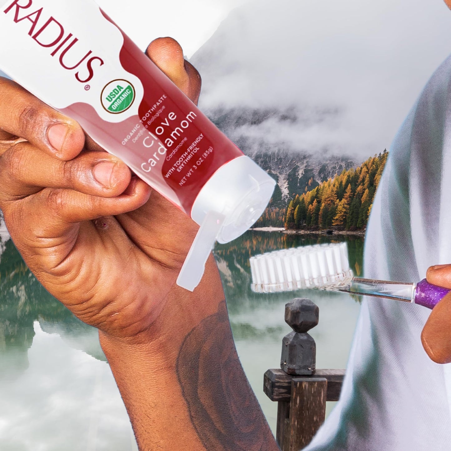 RADIUS USDA Organic Toothpaste 3oz – Clove Cardamom (Pack of 2)