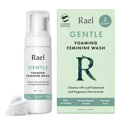 Rael Feminine Wash Foaming Cleansing Wash - pH-Balanced, 2-Pack (5oz)