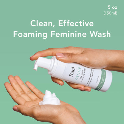Rael Feminine Wash Foaming Cleanser for Women – Unscented, Cosmos Certified Natural (5oz, 4 Pack)