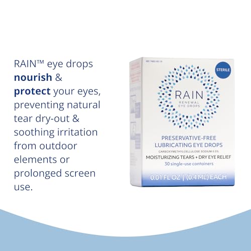 Rain Preservative Free Eye Drops – Natural Dry Eye Relief, Contact Lens Friendly