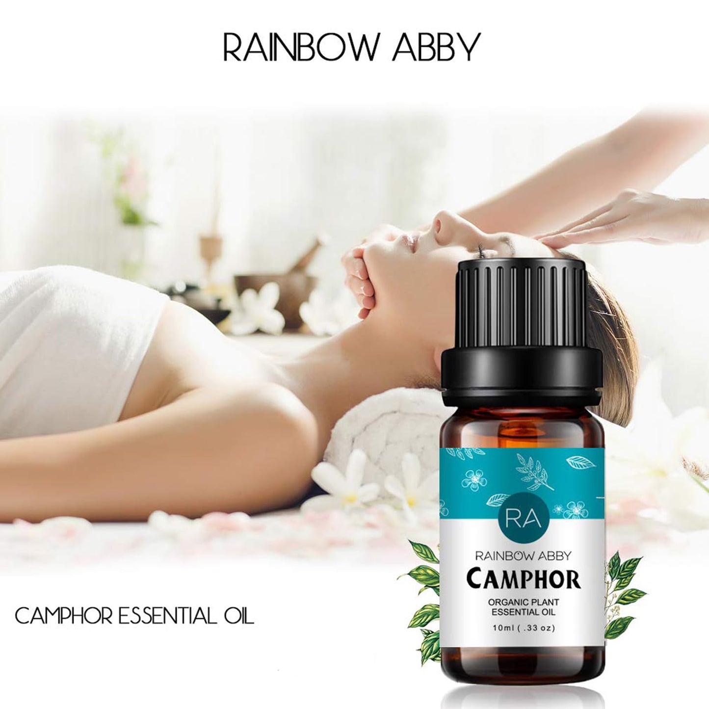 RAINBOW ABBY Camphor Essential Oil 2-Pack - 2x10 mL, 100% Pure