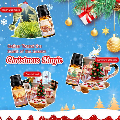 RAINBOW ABBY Christmas Fragrance Oil Set – 6x10ml Holiday Diffuser Oils