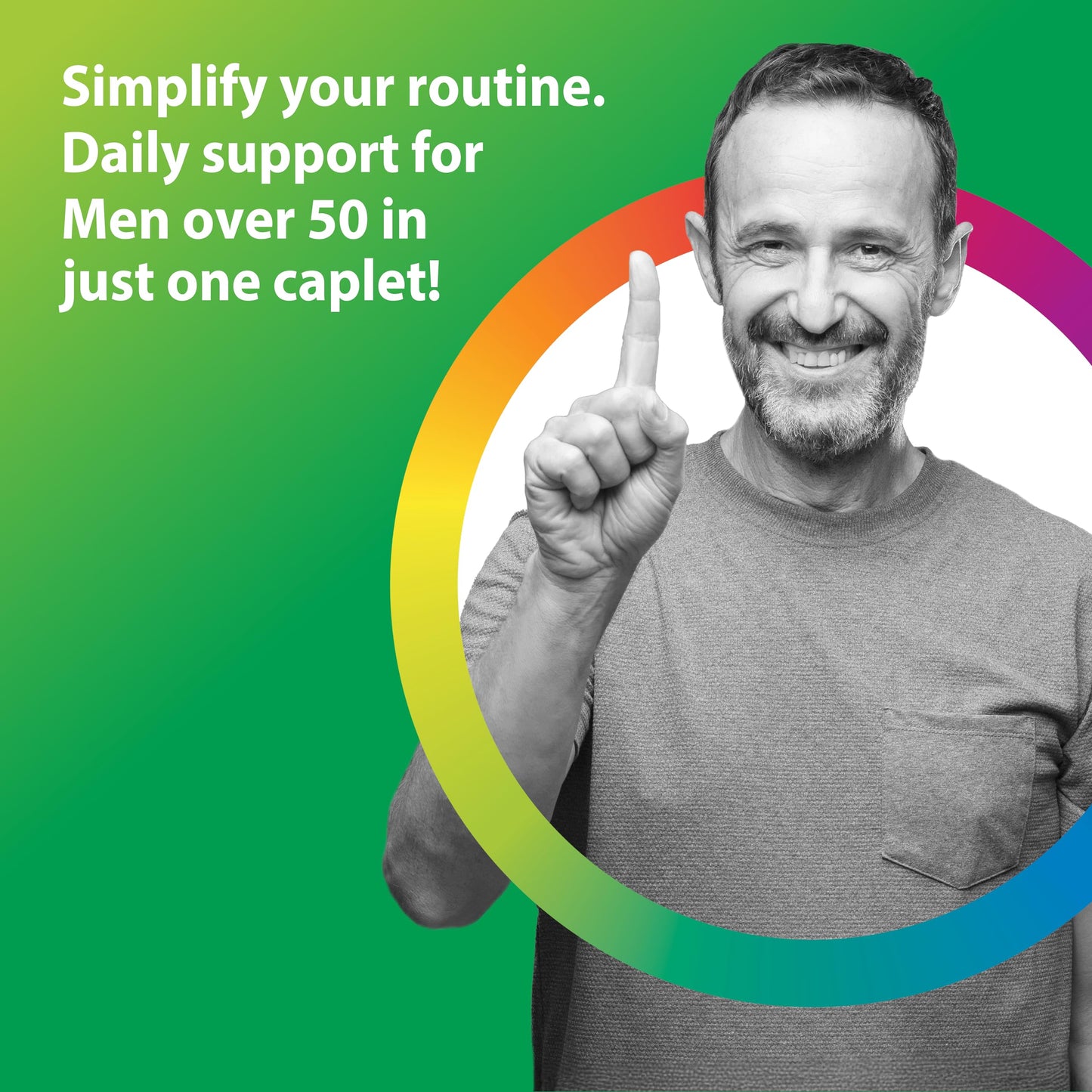 Rainbow Light Men's One 50+ Multivitamin – Immune Support, 90 Tablets