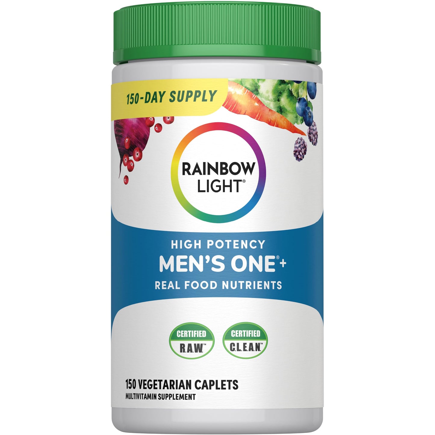 Rainbow Light Men's One High Potency Daily Multivitamin, Vegetarian, 150 ct., Package May Vary