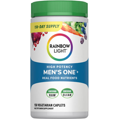 Rainbow Light Men's One High Potency Daily Multivitamin, Vegetarian, 150 ct., Package May Vary