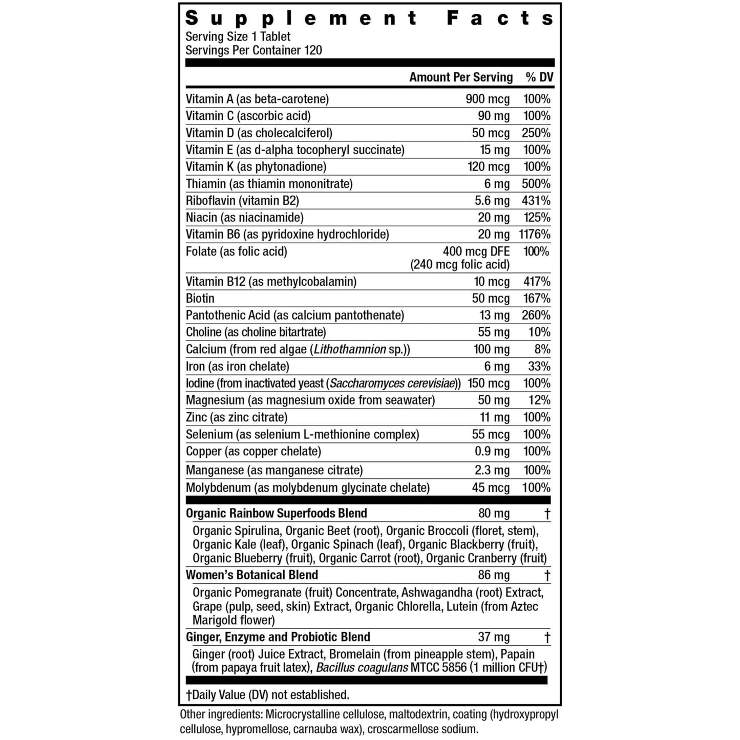Rainbow Light Multivitamin Womens One Powder 120 Count - Vitamin & Mineral Supplement