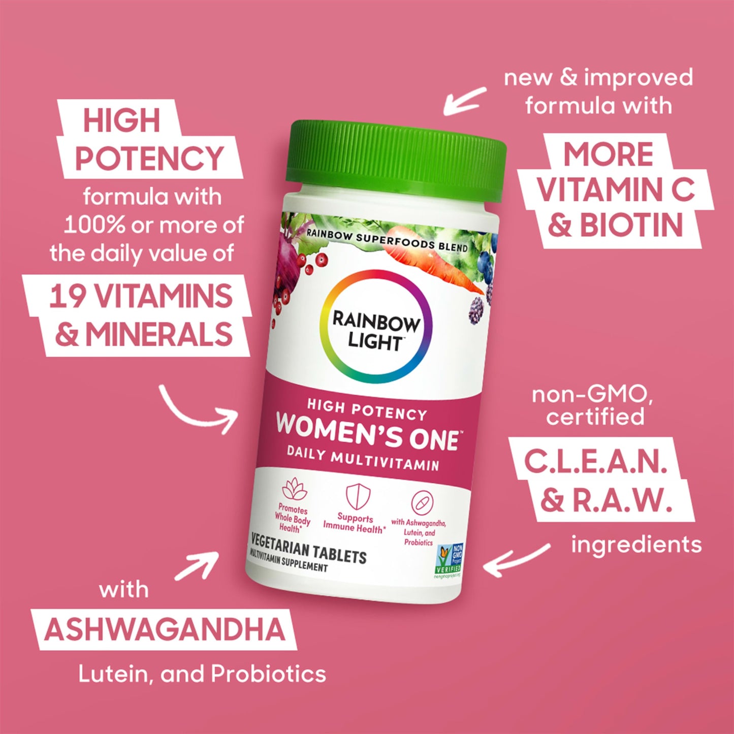 Rainbow Light Multivitamin Womens One Powder 120 Count - Vitamin & Mineral Supplement