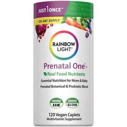 Rainbow Light Prenatal One High-Potency Multivitamin, 120 Count, Vegan