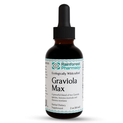 Rainforest Pharmacy Graviola Max Liquid Extract 2oz – Soursop Leaves & Stem + Mountain Graviola for Wellness & Cellular Health