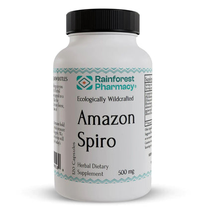 Rainforest Pharmacy Spiro Natural Herbal Supplement - 120 Vegetarian Capsules (500 mg) - Wildcrafted Amazonian Herbs - Non-GMO