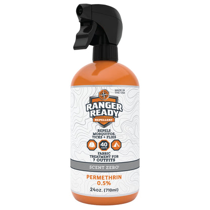 Ranger Ready Repellents Permethrin Spray for Clothes & Gear – Scent Zero, 24 oz