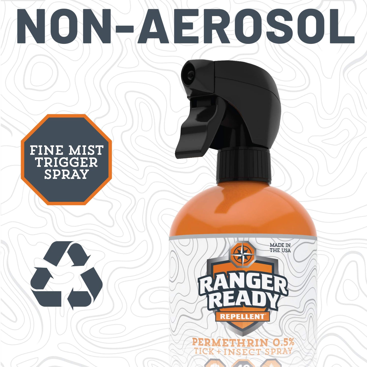 Ranger Ready Repellents Permethrin Spray for Clothes & Gear – Scent Zero, 24 oz