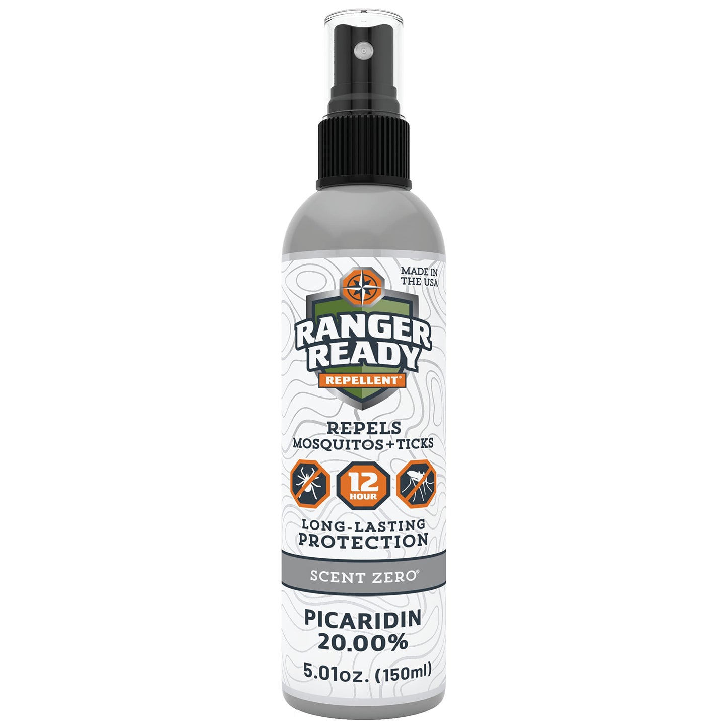 Ranger Ready Picaridin Insect Repellent Spray with Scent Zero – 5 oz (Pack of 1) for Tick & Mosquito Protection