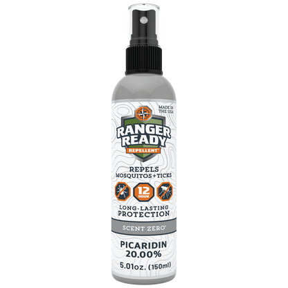 Ranger Ready Picaridin Insect Repellent Spray with Scent Zero – 5 oz (Pack of 1) for Tick & Mosquito Protection