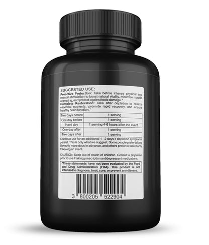 RaveAid Party Recovery Supplement (60 Capsules) – Trusted Since 2011, Jaw Clench Relief & Neurotoxicity Support