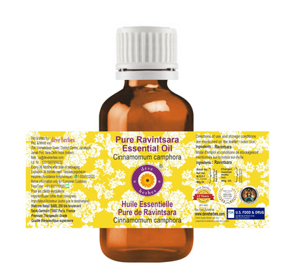 dève herbes Ravintsara Essential Oil (Cinnamomum camphora) - Pure, Steam Distilled 2ml