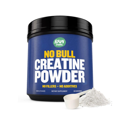 Raw Barrel No Bull Creatine Powder 500g | Monohydrate Creatine for Fast Recovery, Strength & Muscle