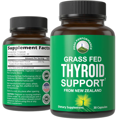 Raw Desiccated Thyroid Supplement | Grass-Fed NZ Beef Neck & Thyroid Capsules