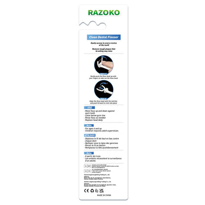 RAZOKO Ultimate Flosser Kit – 2 Handles & 240 Extra Strength Refills