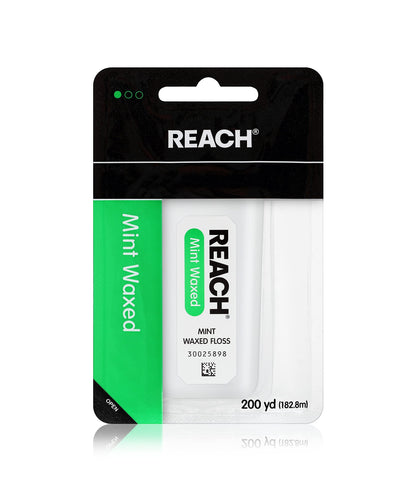 Reach Mint Waxed Dental Floss – 200 Yards, 1 Pack | PFAS-Free
