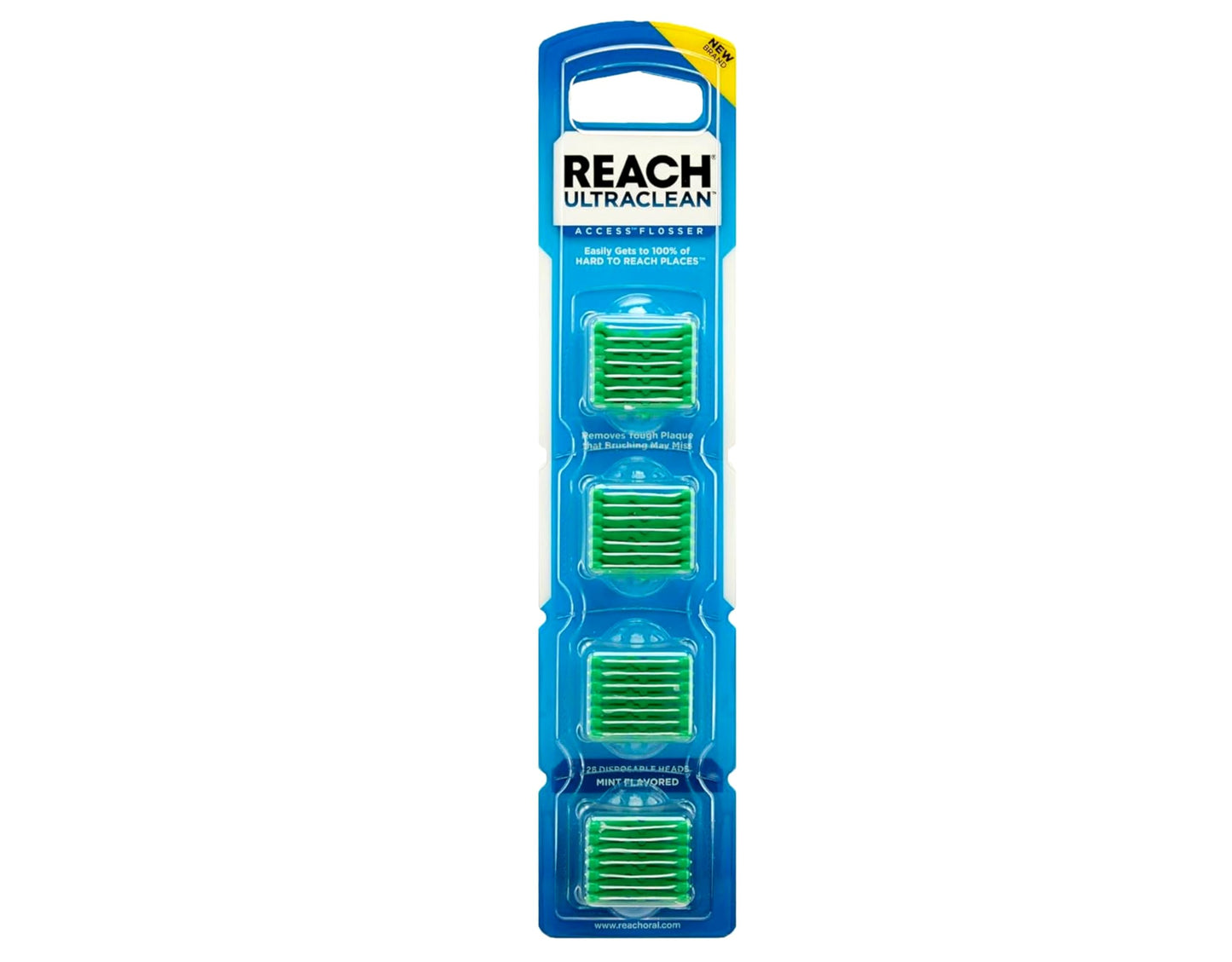 REACH Ultraclean Access Snap-On Flosser & Flosser Refill Head – Mint Flavor, 28 ea Pack (1 ea)