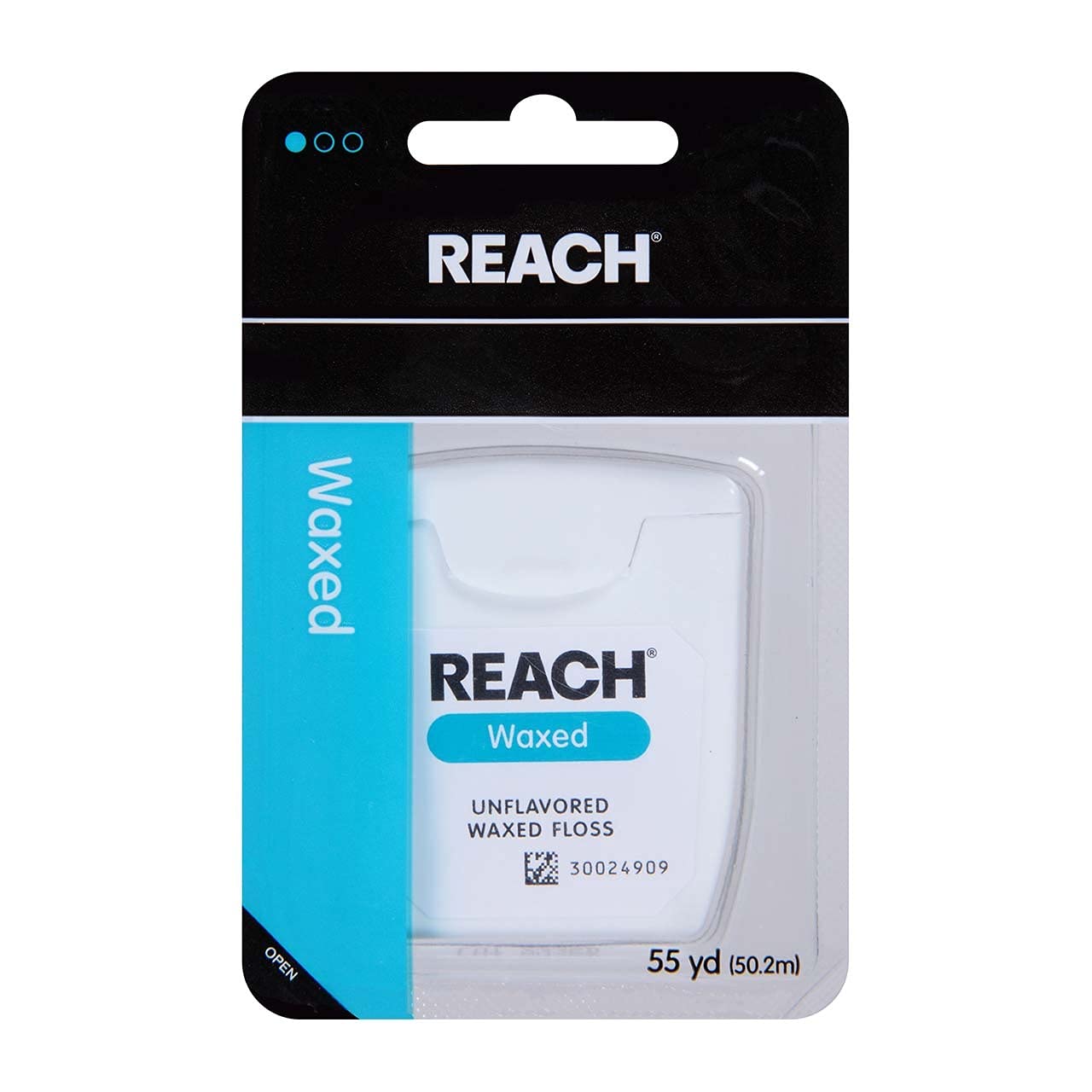 REACH Unflavored Waxed Dental Floss – 55 yds (Pack of 4)