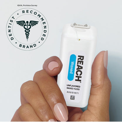 REACH Waxed Dental Floss Unflavored - 200 Yards, 2 Pack, PFAS-Free, Shred-Resistant