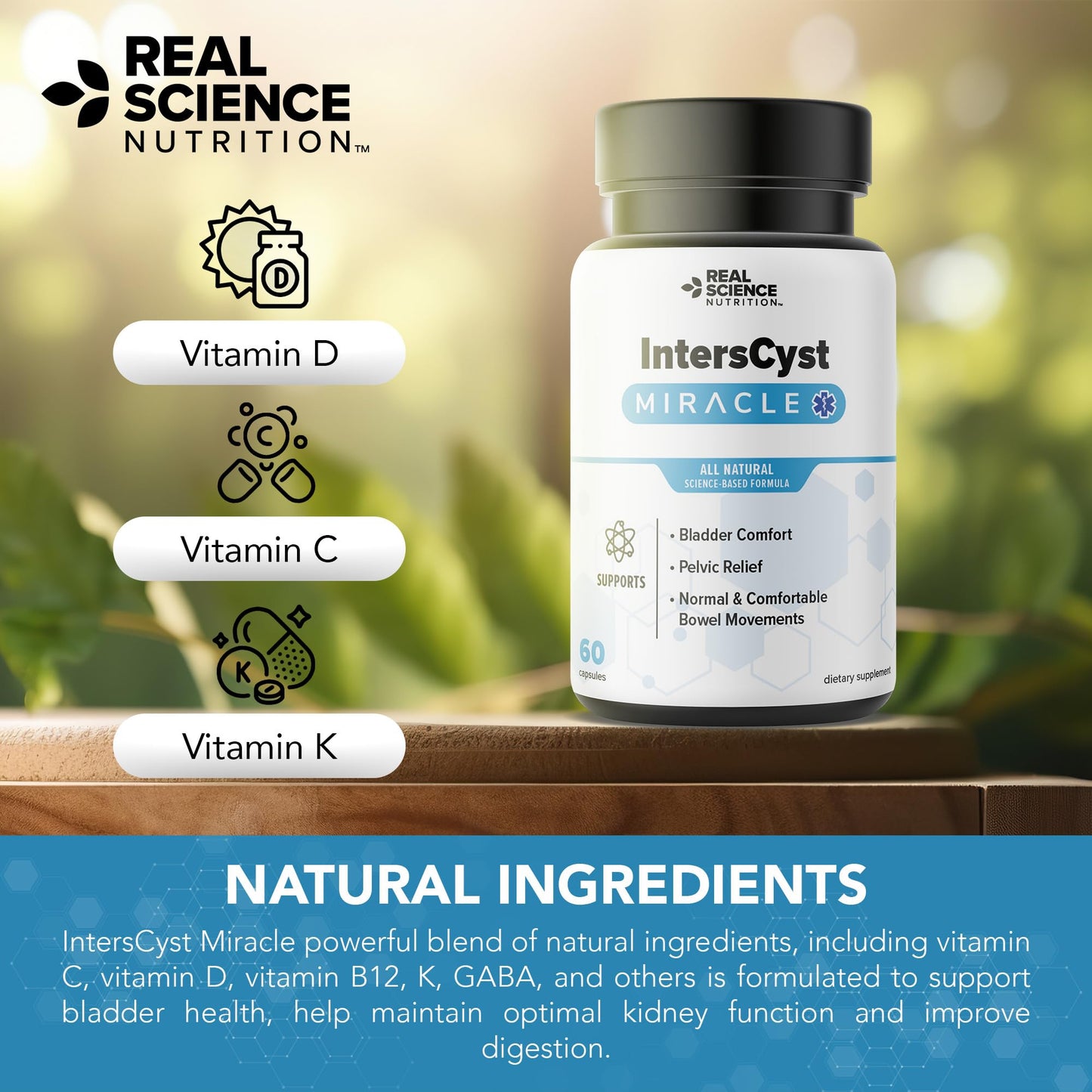 Real Science IntersCyst Miracle – Interstitial Cystitis Relief & Kidney Health