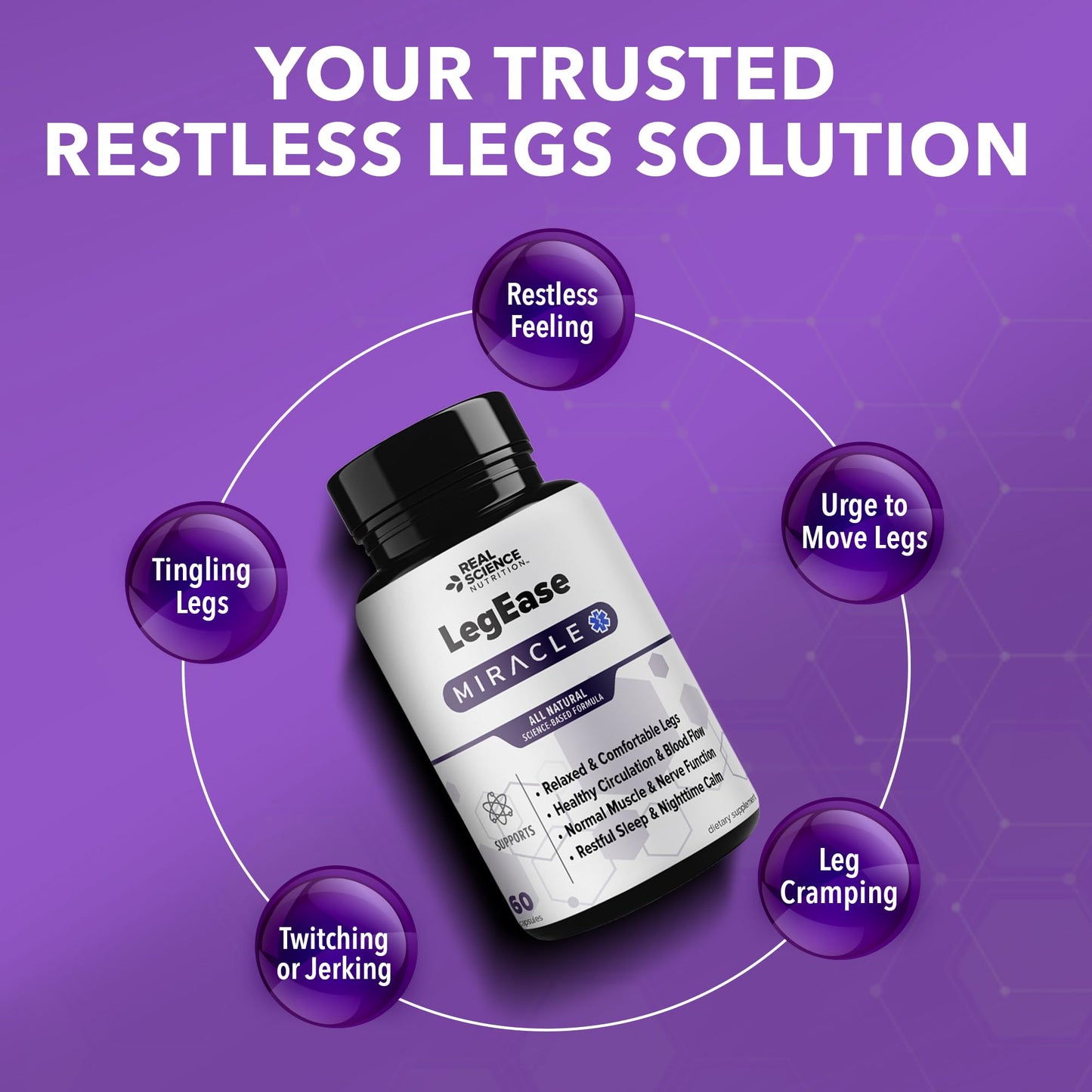Real Science LegEase Miracle – All Natural Restless Legs Relief & Leg Cramps