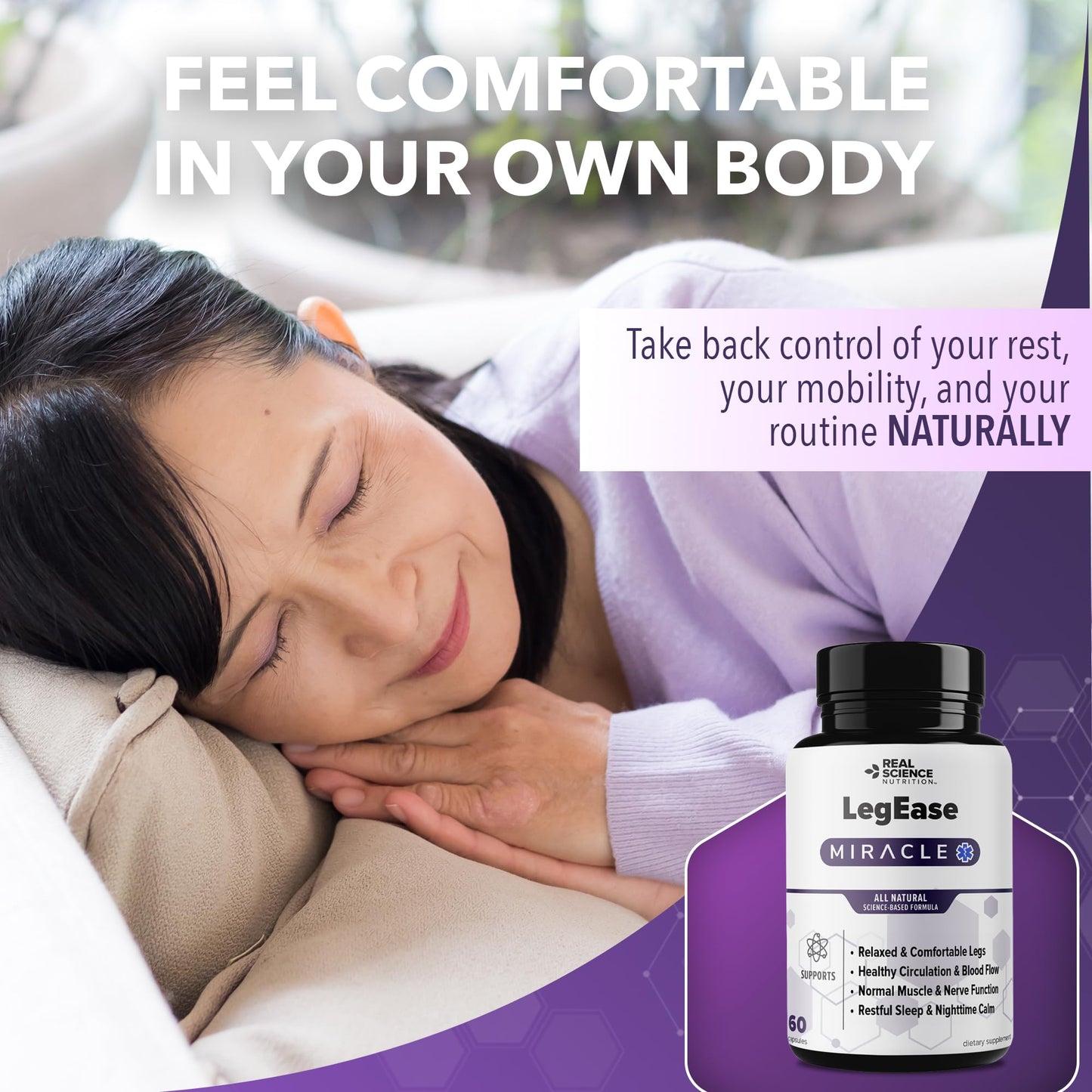 Real Science LegEase Miracle – All Natural Restless Legs Relief & Leg Cramps