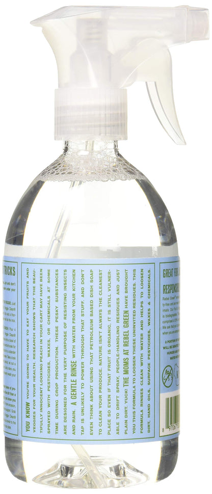 Rebel Green Cleaner Spray Veggie & Fruit – 16 oz | Natural Produce Wash