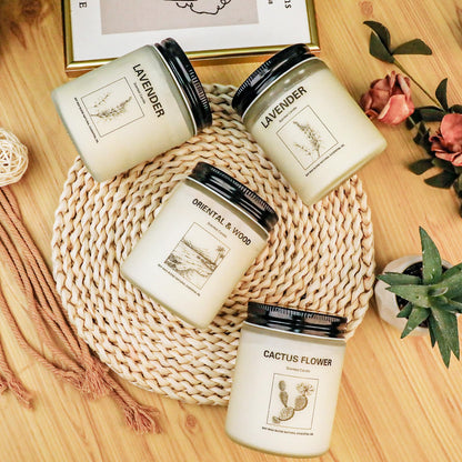 Lavender Candle Gift Set – 6-Pack, Natural Soy Wax Candles