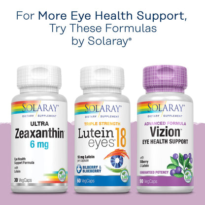 SOLARAY Bilberry Extract 160 mg – Eye Health & Circulation Support | 36% Anthocyanosides | Vegan