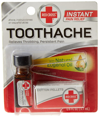 Red Cross Toothache Medication Drops - Fast-Acting Relief, 1 Retail Package